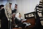 מעמד אמירת א' סליחות בצל הקודש פון פאר הדור הרה"ק רבי יעקב מאיר שעכטער שליט"א.