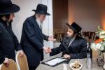 מסיבה פאר נגידים לטובת מתיבתא דסאטמאר אין די שטוב פונעם נגיד ר' משה אהרן מאנן הי"ו