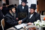 מסיבה פאר נגידים לטובת מתיבתא דסאטמאר אין די שטוב פונעם נגיד ר' משה אהרן מאנן הי"ו