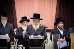 מעמד הנחת אבן הפינה רבתי פארן בנין ישיבה קטנה תולדות יעקב יוסף דחסידי סקווירא - מאנסי בראשות בני וחתני כ"ק האדמו"ר מסקווירא שליט"א