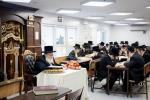 מעמד הנחת אבן הפינה רבתי פארן בנין ישיבה קטנה תולדות יעקב יוסף דחסידי סקווירא - מאנסי בראשות בני וחתני כ"ק האדמו"ר מסקווירא שליט"א