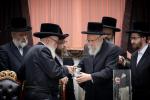 מעמד הנחת אבן הפינה רבתי פארן בנין ישיבה קטנה תולדות יעקב יוסף דחסידי סקווירא - מאנסי בראשות בני וחתני כ"ק האדמו"ר מסקווירא שליט"א