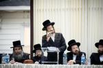 מעמד הנחת אבן הפינה רבתי פארן בנין ישיבה קטנה תולדות יעקב יוסף דחסידי סקווירא - מאנסי בראשות בני וחתני כ"ק האדמו"ר מסקווירא שליט"א