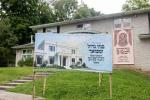 מעמד הנחת אבן הפינה רבתי פארן בנין ישיבה קטנה תולדות יעקב יוסף דחסידי סקווירא - מאנסי בראשות בני וחתני כ"ק האדמו"ר מסקווירא שליט"א