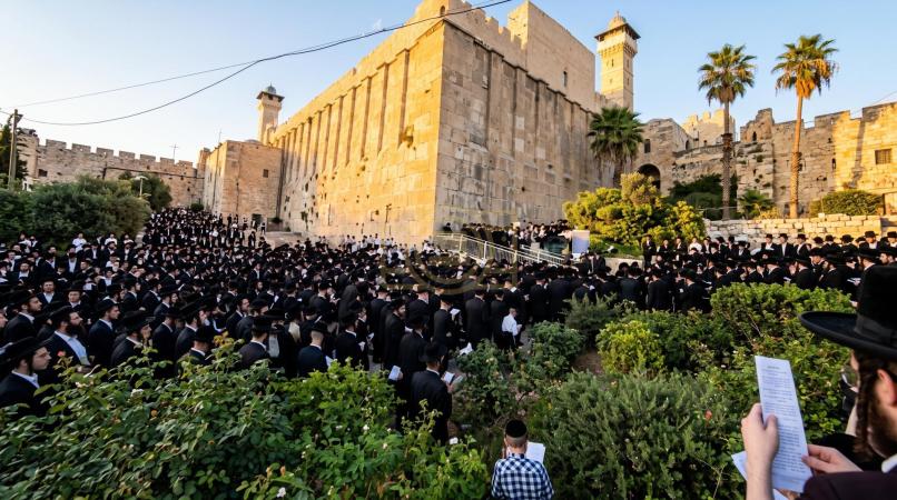 חסידי קארלין ביים דאווענען מיט די באקאנטע פלאם פיי