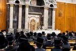 עצרת הספד צו די פטירה פון הגאון רבי צבי זאב בערגער זצ"ל מו"ץ צאנז קלויזענבורג בבארא פארק אין ביהמ"ד הגדול צאנז קלויזענבורג אין בארא פארק בילדער: אייזיק י., אברומי ווייס