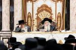 עצרת הספד צו די פטירה פון הגאון רבי צבי זאב בערגער זצ"ל מו"ץ צאנז קלויזענבורג בבארא פארק אין ביהמ"ד הגדול צאנז קלויזענבורג אין בארא פארק בילדער: אייזיק י., אברומי ווייס
