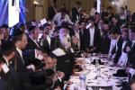 פייערונגען אין די יהדות התורה הויפטקווארטיר נאך וואס פארטיי פירער דערקלערן זיג נאך די וואל רעזולטאטן