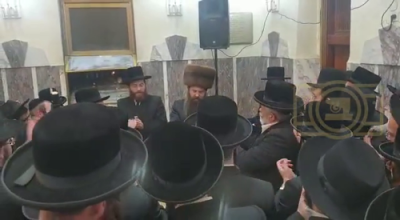 סעודת הילולא פון בעל הכנסת מרדכי מסאדיגורא זצ"ל ביי נכדו כ"ק אדמו"ר מסאדיגורא ירושלים שליט"א 