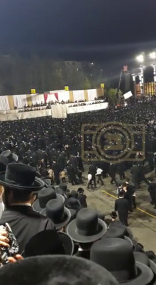 מעמד הדלקה והתעוררות לאור המצב בחצר הקודש סאטמאר 