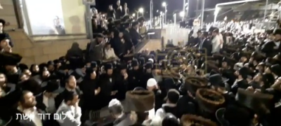 מסע הלויה פון א חלק פון די הרוגי מירון אין מירון 