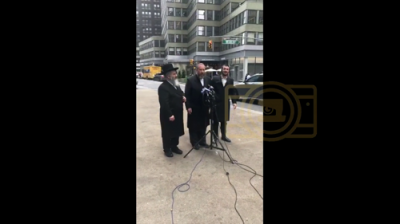 פרעסע קאנפארענץ אין פארדאמונג אויף די אנטיסעמיטישע אטאקע איבער הרה"ח ר' מענדיל שטיינער אין מאנהעטן 