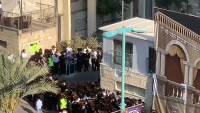 מעמד קבלת פנים פאר כ"ק אדמו"ר מוויזניץ שליט"א אין אלעד 