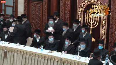 פרישע ווידעא פון די שמחת התנאים פון נכד כ"ק אדמו"ר מקארלין סטאלין שליט"א 