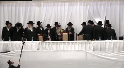 היסטארישע פארהער פאר קינדער מחסידי גור בהשתתפות גדולי הדור בראשות כ"ק אדמו"ר מגור שליט"א 