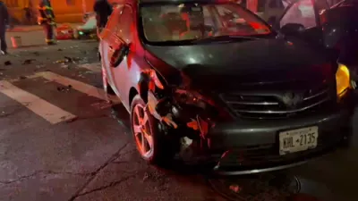 שווערע עקסידענט האט נעכטן נאכט פאסירט צווישן א קאר און א מאטאר ביציקל אויף די 9טע גאס און 47 סטריט 