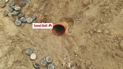 זעהט: פרישע טונעלן אנדעקט געווארן אינטער א בית הקברות אין כאן יוניס 