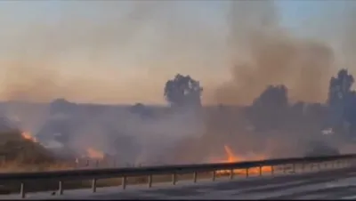 אכט פייערן האבן אויסגעבראכן אין די גולן בערג אין רעזולטאט פון די לעצטיגע מיסיל אטאקע דורך חיזבאלא..