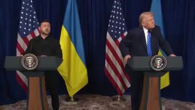 טראמפ און זאלענסקי פרעס קאנפערענץ 