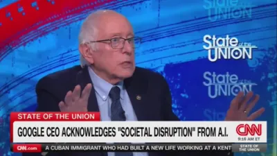 סענעטאר בערני סענדערס רופט צו אפשטעלן עי איי צוליב פראבלעמען וואס עס ברענגט אין עקאנאמיע 