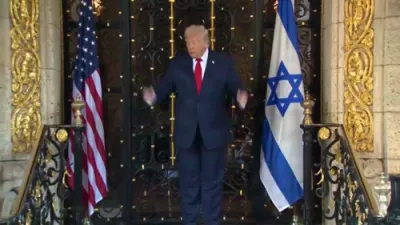 טראמפ נעמט אויף נתניהו אין מאראלאגא 