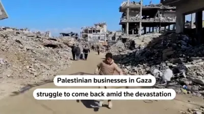 פאלעסטינער געשעפטן פרובירן אויפצולעבן עזה נאכן חורבן חורבן