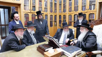 באזוך פון הרב אברהם סאלים שליט"א ביי כ"ק אדמו"ר מצאנז שליט"א 