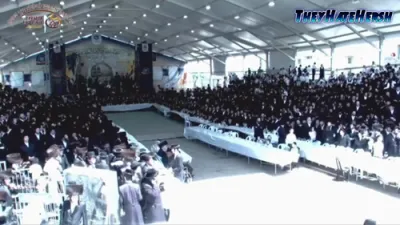 הדלקה לג בעומר בחצר הקודש קארלין אין מירון