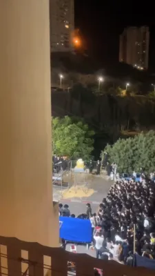 הדלקת לג בעומר אין חצר הקודש סערט וויזניץ 