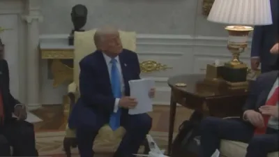 א היציגע דעבאטע אין ווייסן הויז צווישן סאוט אפריקאנער פרעזידענט און פרעזידענט טראמפ.
