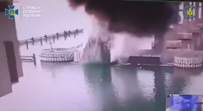 נאך א געלונגענע א אטאקע אויף די רוסן, ווען אוקריינע אטאקירט די קרימיע בריק 