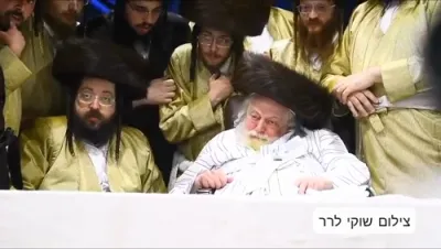 שמחת החתונה פון נכד כ"ק אדמו"ר מתולדות אברהם יצחק שליט"א 