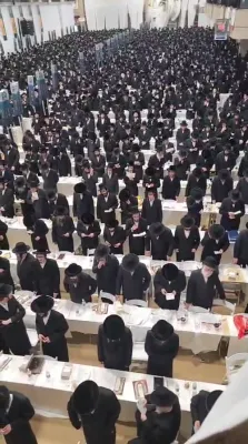 נאך ווידיאוס פון די מעמד לימוד התורה און מנחה ביים סיום הש"ס פון תורתך שעשועי 