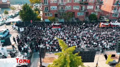 שיינע ווידיאו פון אויבן ביי א מעמד בראשות כ"ק אדמו"ר מגור שליט"א אין אמעריקא 