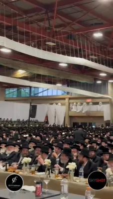 פולע ווידיאוס פון די נעכטיגע מעמד סיום הש"ס בחצר הקודש סאטמאר 