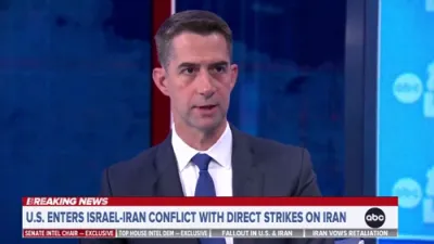 סענאטאר טאם קאטאן: טראמפ נעמט א באשלוס אקציע צו אפשטעלן איראן'ס נוקלעארע אמביציעס נאך ​​25 יאר ווארענונגען.