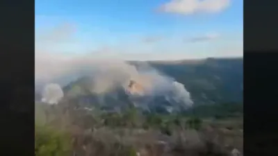 פרישע איזראעלי אטאקעס אויף א חיזבאללה ציל אין לבנון