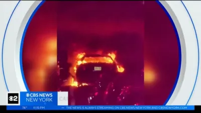 א קאר פייער אין לינקאלן טונעל האט איינעם שטארק פארוואונדעט 