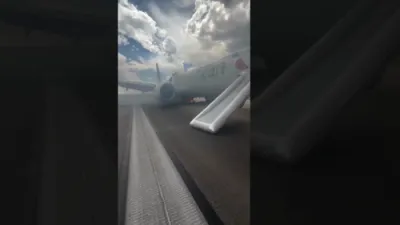 א גענווער ערעפלאן רעדלעך איז ארויף אין פלאמען