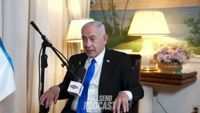 פרעמיער מיניסטער נתניהו ברענגט ארויס קאנטראווערסיע מעסעדזש אין וויראלן אינטערוויו קליפ.