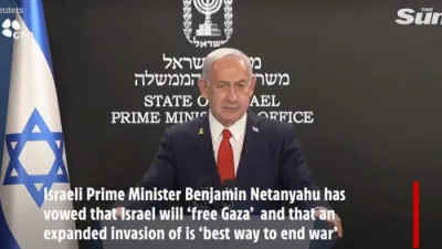 נתניהו איבער זיינע פלענער צו אייננעמען עזה און און ענדיגן די קריג 