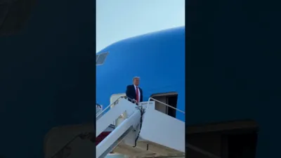 פרעזידענט טראמפ אויפן וועג קיין אלאסקע צו טרעפן פרעזידענט פוטין 