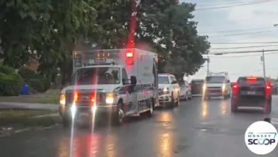 עטליכע פארוואונדעטע ווען א דרייווער האט אראפגעקלאפט ספרינג וואלי פוסגייער ל"ע