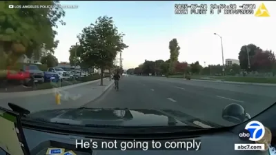 שיסעריי פון פאליציי נאך א טשעיס אין לאס אנדזשעלעס 