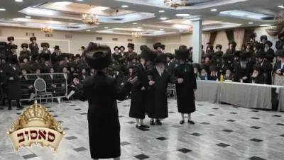 ווידיאו: מצוה טאנץ פון כ"ק אדמו"ר מסאסוב שליט"א 