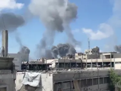 איי די עףף ביים אראפ ווארפן א געביידע אין עזה סיטי 