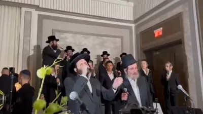 עמאציניאלע חופה מיט זאנוויל וויינבערגער און אייזיק האניג און פרייליך בענד