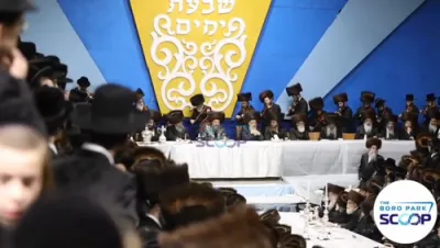 שמחת בית השואבה און חוה"מ טיש בחצר הקודש באבוב 45
