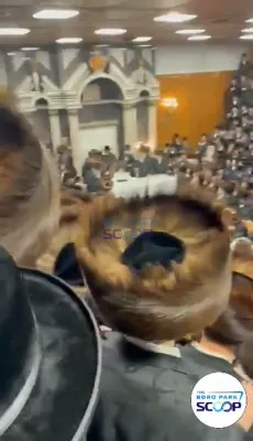 כ"ק אדמו"ר מצאנז קלויזענבורג שליט"א ביים עפל ווארפן