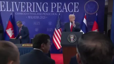 טראמפ פייערט ASEAN שלום אפמאך וואס ענדיגט די קאמבאדיע טיילאנד גרעניץ קריג.
